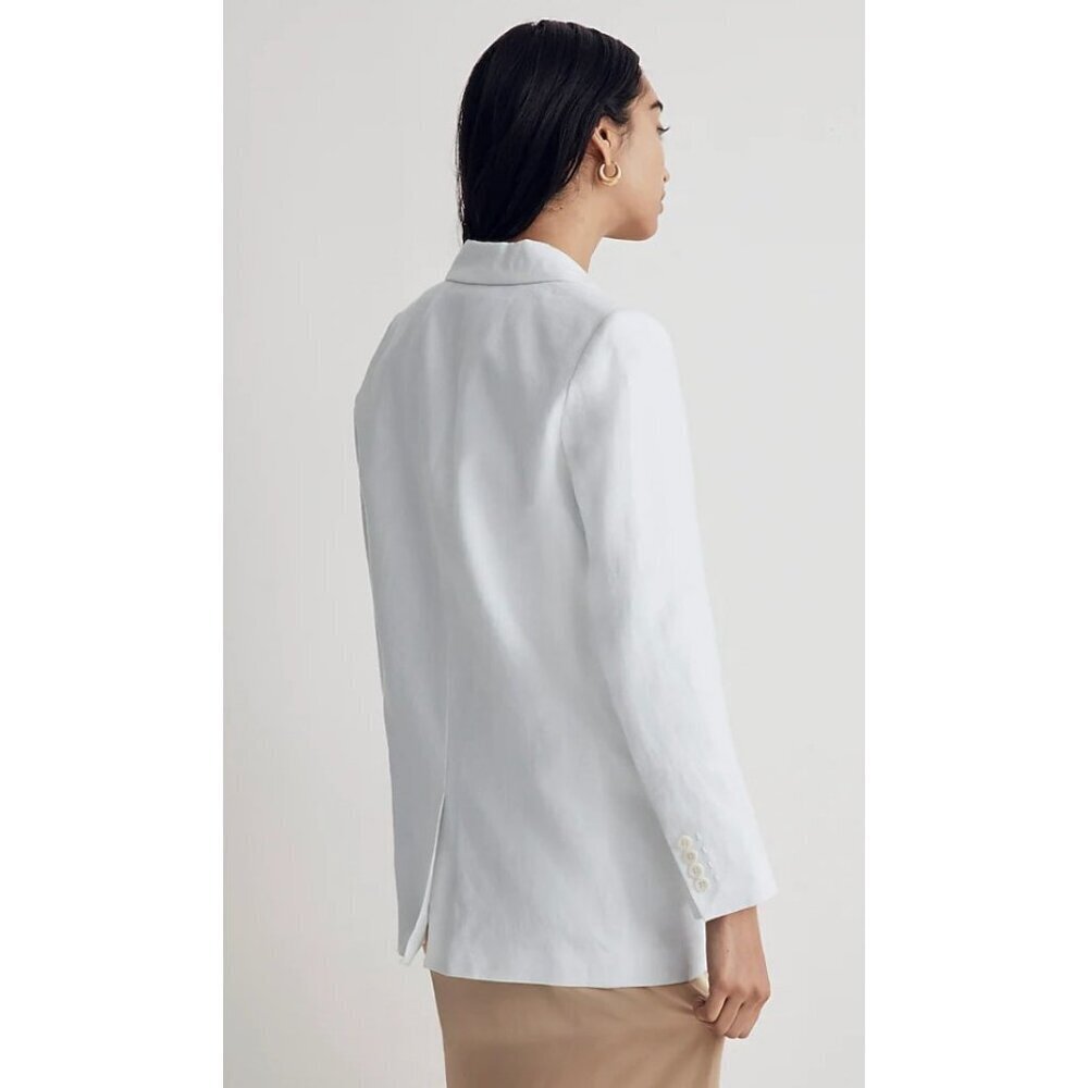 Madewell $158 The Larsen Blazer in Linen White Size S NJ530 - Picture 3 of 7